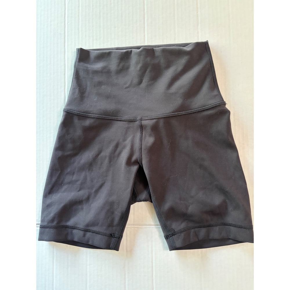Lululemon Wunder Train High Rise Short 6" Black Size 0 Everlux Workout